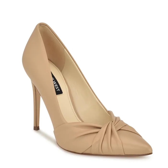 Faiza Knotted Pointy Toe Pumps Light Tan Women Nine West Pumps Faiza Knotted Pointy Toe Pumps Light Tan Women Nine West Pumps