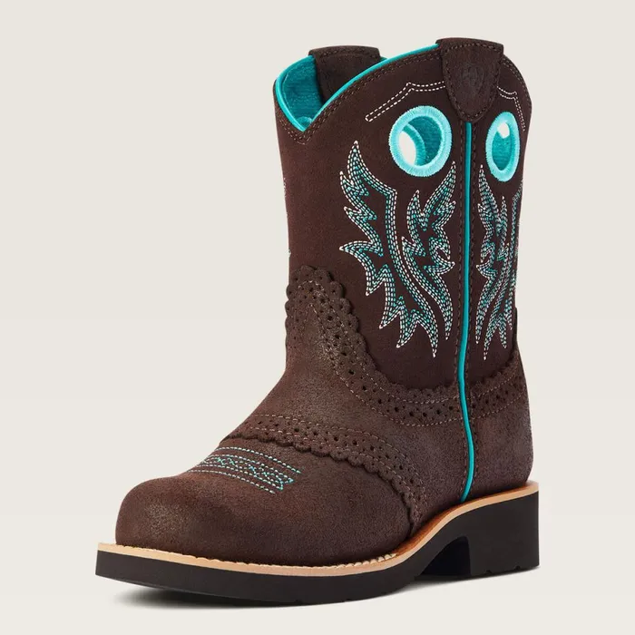 Fatbaby Cowgirl Western Boot Royal Chocolate Kids Ariat Big Kids039 Footwear