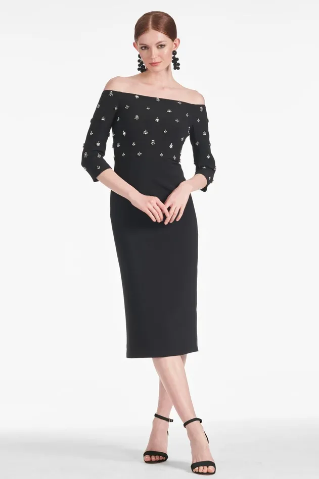 Fatima Dress 8211 Black Women Sachin and Babi Long Sleeve