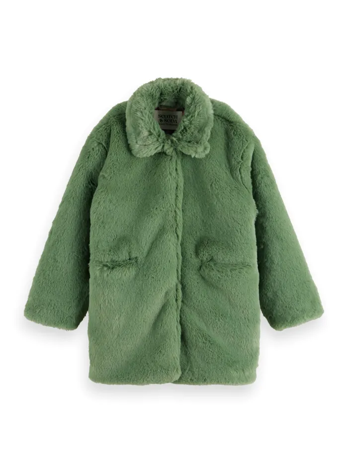 FAUX FUR COAT Fresh Military Kids Scotch and Soda Jackets and Coats
