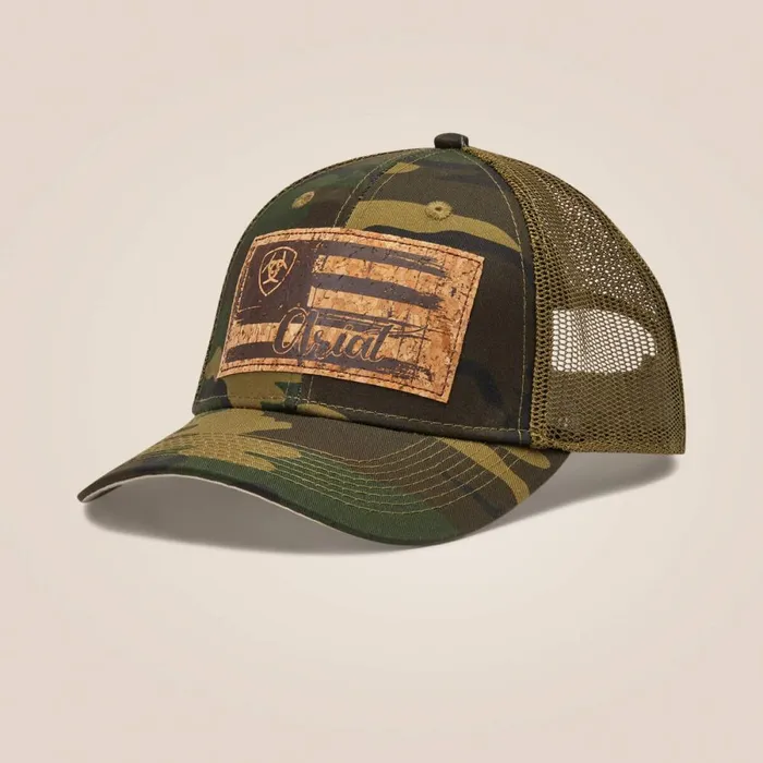 Flag Patch Cap Camo Women Ariat Hats and Caps