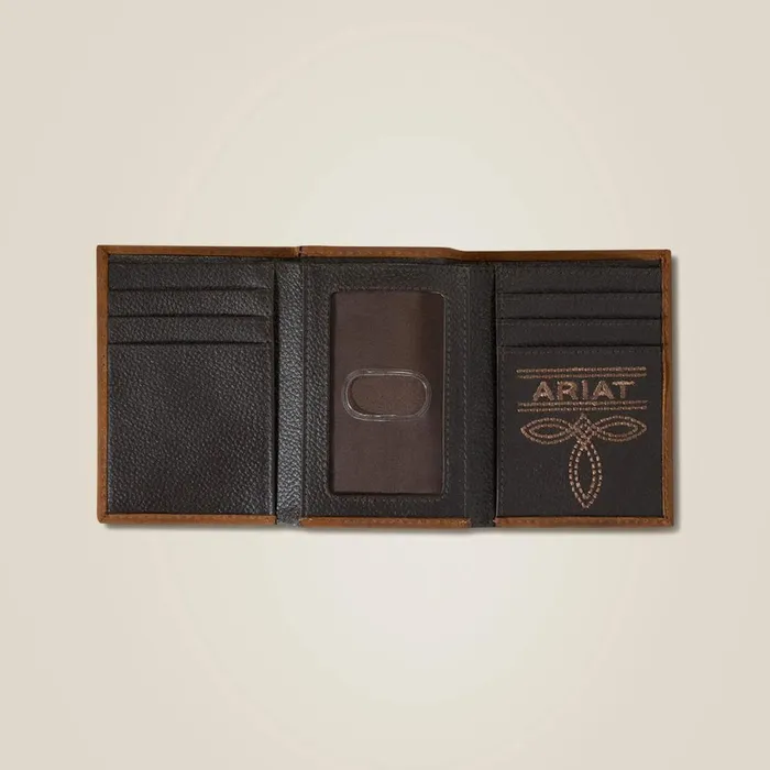 Flag Shield Trifold Wallet Brown Men Ariat Bags and Wallets Flag Shield Trifold Wallet Brown Men Ariat Bags and Wallets