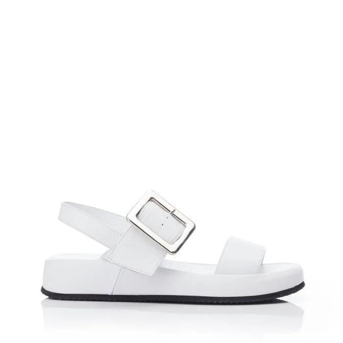 Flatform Sandals Women Moda In Pelle Bsoleful BForce White Leather