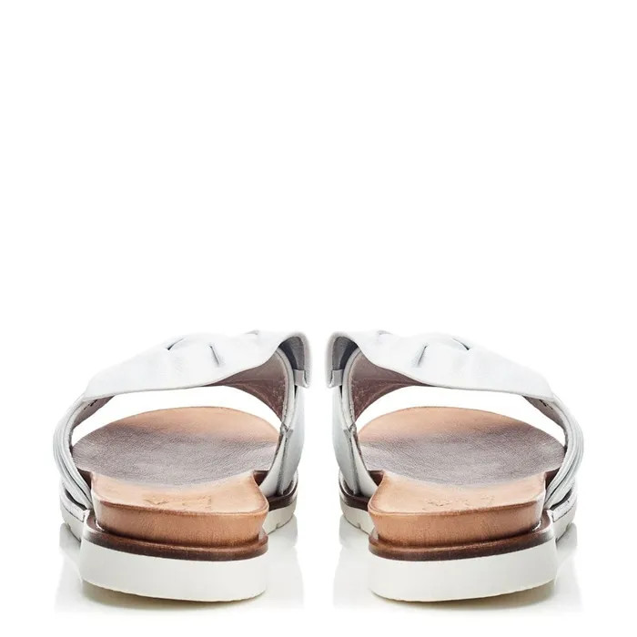 Flatform Sandals Women Moda In Pelle Jemini White Leather