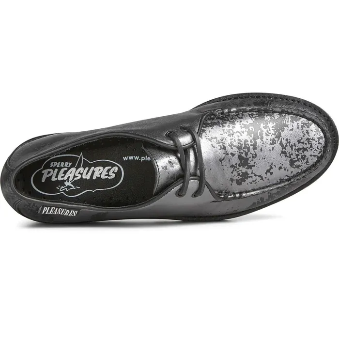Flats and Loafers WomenMen Sperry Unisex Sperry X Pleasures Captain039s Oxford Silver