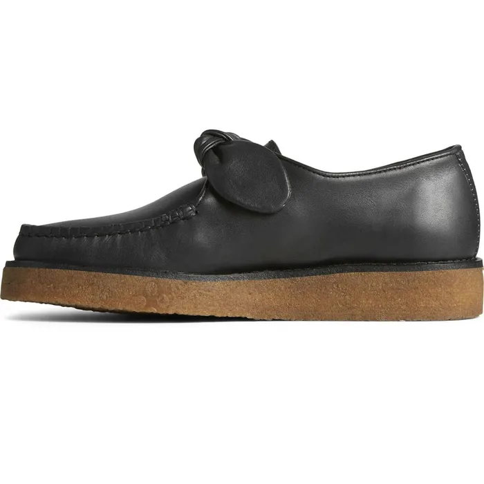 Flats and Loafers Women Sperry Captain039s Crepe Bow Oxford Black Flats and Loafers Women Sperry Captain039s Crepe Bow Oxford Black