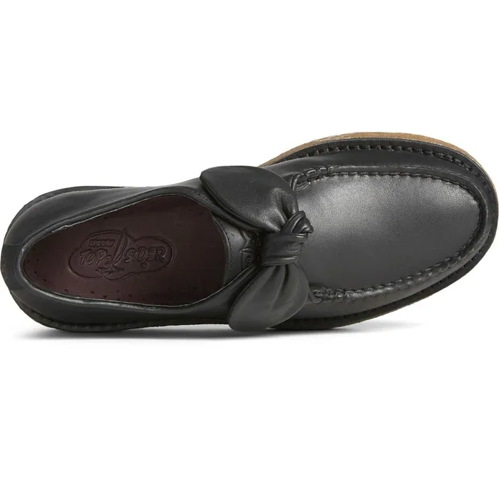 Flats and Loafers Women Sperry Captain039s Crepe Bow Oxford Black Flats and Loafers Women Sperry Captain039s Crepe Bow Oxford Black