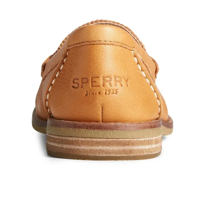 Flats and Loafers Women Sperry Seaport Penny Leather Loafer Tan