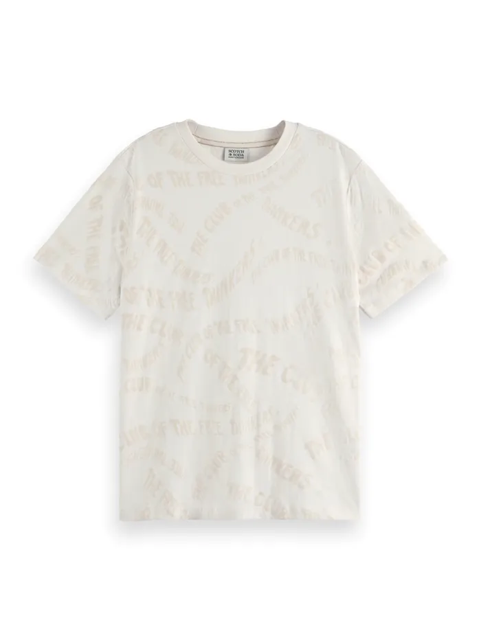FLOCK AOP REGULAR FIT TSHIRT Soft Ice Women Scotch and Soda Tops and TShirts FLOCK AOP REGULAR FIT TSHIRT Soft Ice Women Scotch and Soda Tops and TShirts