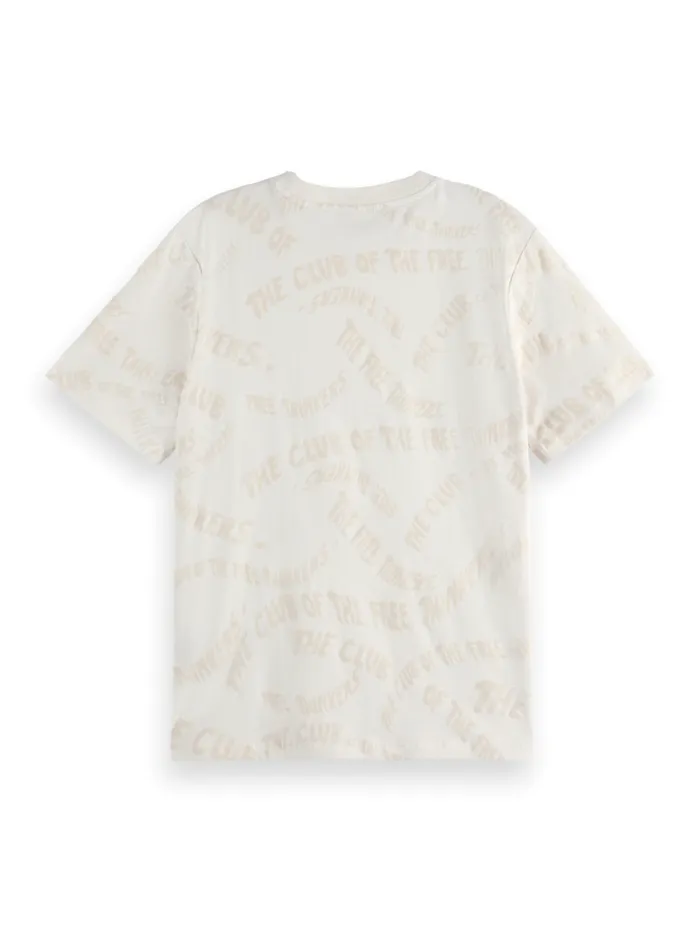 FLOCK AOP REGULAR FIT TSHIRT Soft Ice Women Scotch and Soda Tops and TShirts FLOCK AOP REGULAR FIT TSHIRT Soft Ice Women Scotch and Soda Tops and TShirts