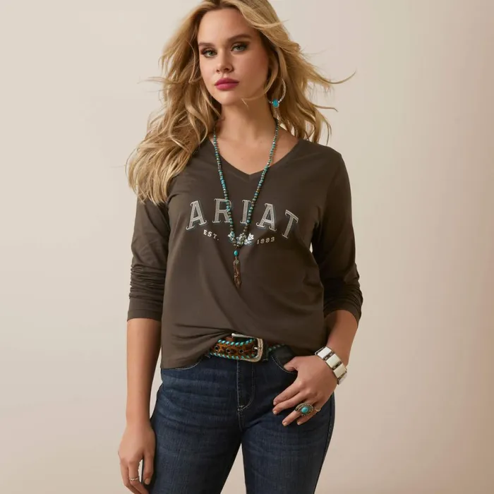 Flora Tee Banyan Bark Women Ariat TShirts and Tops