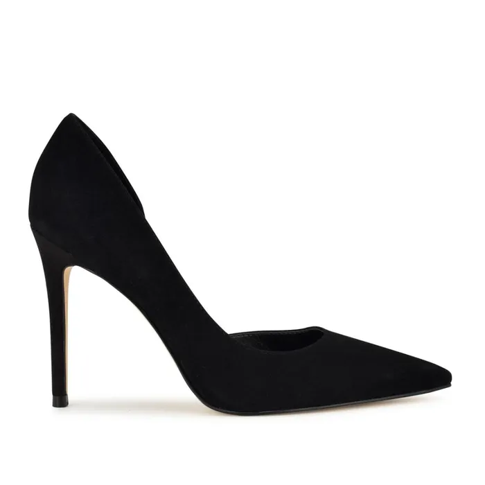 Folowe D039orsay Pointy Toe Pumps Black Suede Women Nine West Pumps