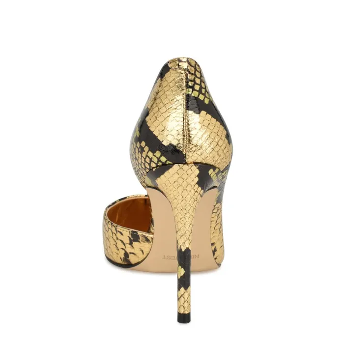 Folowe D039orsay Pointy Toe Pumps Gold Snake Women Nine West Pumps Folowe D039orsay Pointy Toe Pumps Gold Snake Women Nine West Pumps