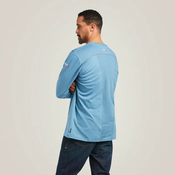 FR AC Crew TShirt Steel Blue Men Ariat TShirts and Polos FR AC Crew TShirt Steel Blue Men Ariat TShirts and Polos