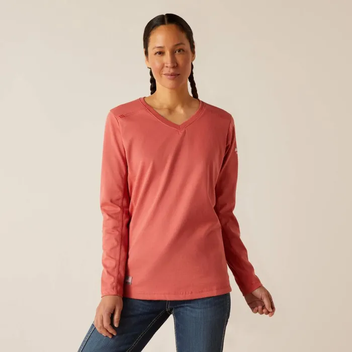 FR AC Crew Top Mineral Red Women Ariat Workwear
