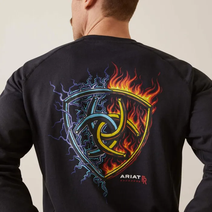FR Air Shock Fire TShirt Black Men Ariat TShirts and Polos FR Air Shock Fire TShirt Black Men Ariat TShirts and Polos