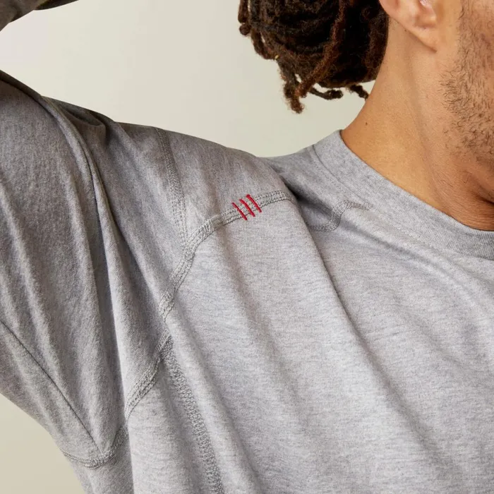 FR Air Shock Fire TShirt Heather Grey Men Ariat TShirts and Polos FR Air Shock Fire TShirt Heather Grey Men Ariat TShirts and Polos