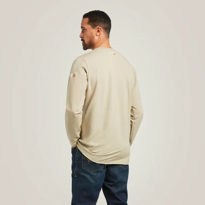 FR Baselayer TShirt Khaki Men Ariat TShirts and Polos FR Baselayer TShirt Khaki Men Ariat TShirts and Polos