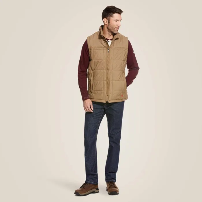 FR Crius Insulated Vest Khaki Men Ariat Workwear FR Crius Insulated Vest Khaki Men Ariat Workwear