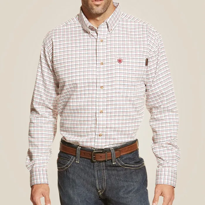 FR Gauge Work Shirt White Multi Men Ariat Workwear