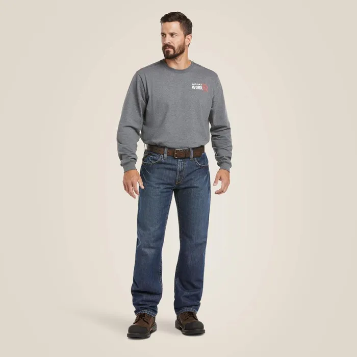 FR M3 Loose Basic Stackable Straight Leg Jean Flint Men Ariat Workwear FR M3 Loose Basic Stackable Straight Leg Jean Flint Men Ariat Workwear