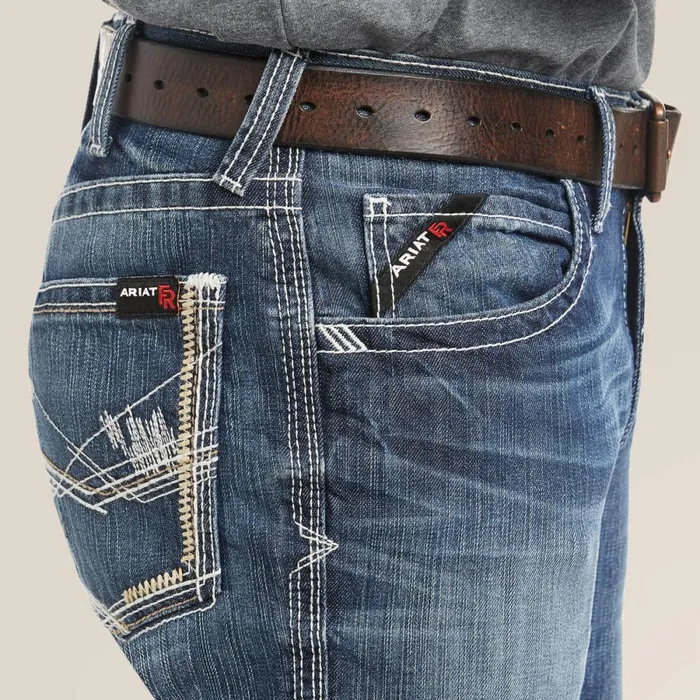FR M4 Relaxed Ridgeline Boot Cut Jean Glacier Men Ariat Workwear FR M4 Relaxed Ridgeline Boot Cut Jean Glacier Men Ariat Workwear