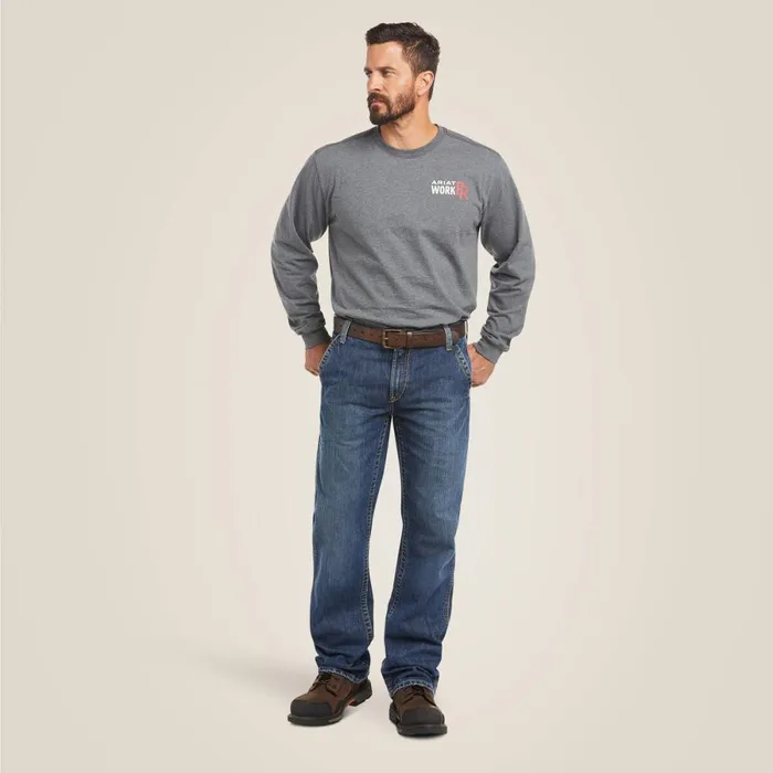 FR M4 Relaxed Workhorse Boot Cut Jean Flint Men Ariat Workwear FR M4 Relaxed Workhorse Boot Cut Jean Flint Men Ariat Workwear