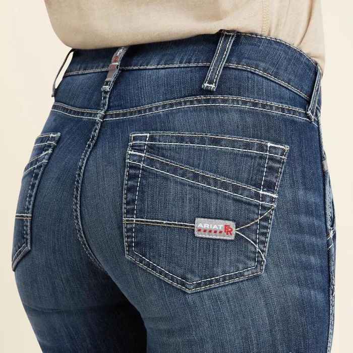 FR Perfect Rise DuraLight Stretch Cell Phone Straight Jean Lazuli Women Ariat Denim FR Perfect Rise DuraLight Stretch Cell Phone Straight Jean Lazuli Women Ariat Denim