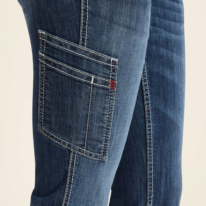 FR Perfect Rise DuraLight Stretch Cell Phone Straight Jean Lazuli Women Ariat Denim FR Perfect Rise DuraLight Stretch Cell Phone Straight Jean Lazuli Women Ariat Denim