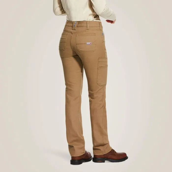 FR Stretch DuraLight Canvas Stackable Straight Leg Pant Field Khaki Women Ariat Pants and Shorts FR Stretch DuraLight Canvas Stackable Straight Leg Pant Field Khaki Women Ariat Pants and Shorts