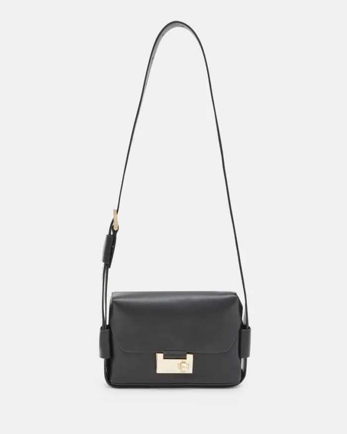 Frankie 3In1 Leather Crossbody Bag Black Women AllSaints Handbags and Wallets