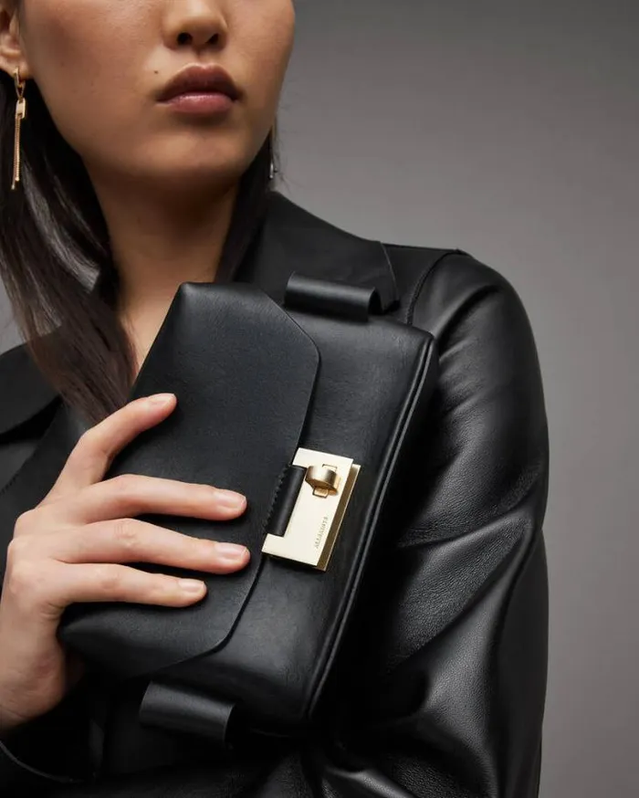Frankie 3In1 Leather Crossbody Bag Black Women AllSaints Handbags and Wallets Frankie 3In1 Leather Crossbody Bag Black Women AllSaints Handbags and Wallets