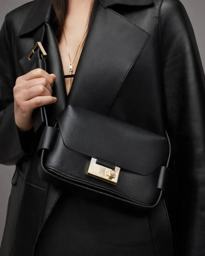 Frankie 3In1 Leather Crossbody Bag Black Women AllSaints Handbags and Wallets Frankie 3In1 Leather Crossbody Bag Black Women AllSaints Handbags and Wallets