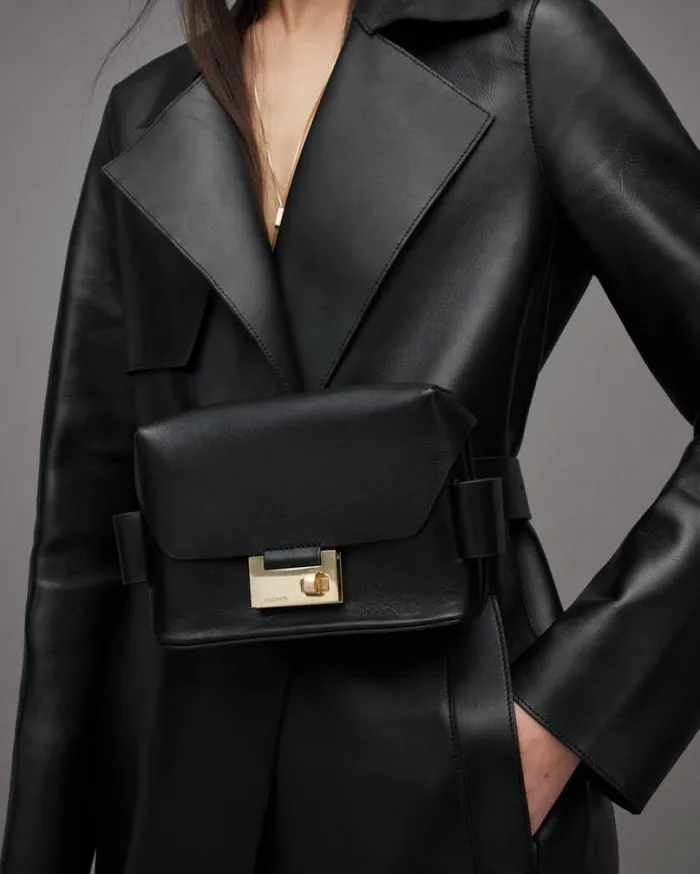 Frankie 3In1 Leather Crossbody Bag Black Women AllSaints Handbags and Wallets Frankie 3In1 Leather Crossbody Bag Black Women AllSaints Handbags and Wallets