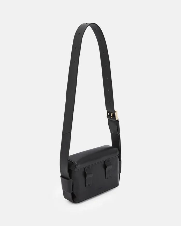 Frankie 3In1 Leather Crossbody Bag Black Women AllSaints Handbags and Wallets Frankie 3In1 Leather Crossbody Bag Black Women AllSaints Handbags and Wallets