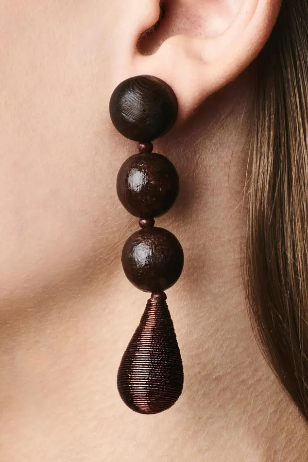 Frida Earrings 8211 Wood Women Sachin and Babi Earrings