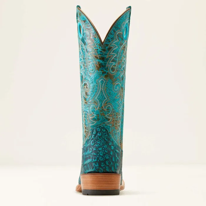 Futurity Boon Western Boot Turquoise Sueded Caiman Bellyamazonite Women Ariat Western Boots Futurity Boon Western Boot Turquoise Sueded Caiman Bellyamazonite Women Ariat Western Boots