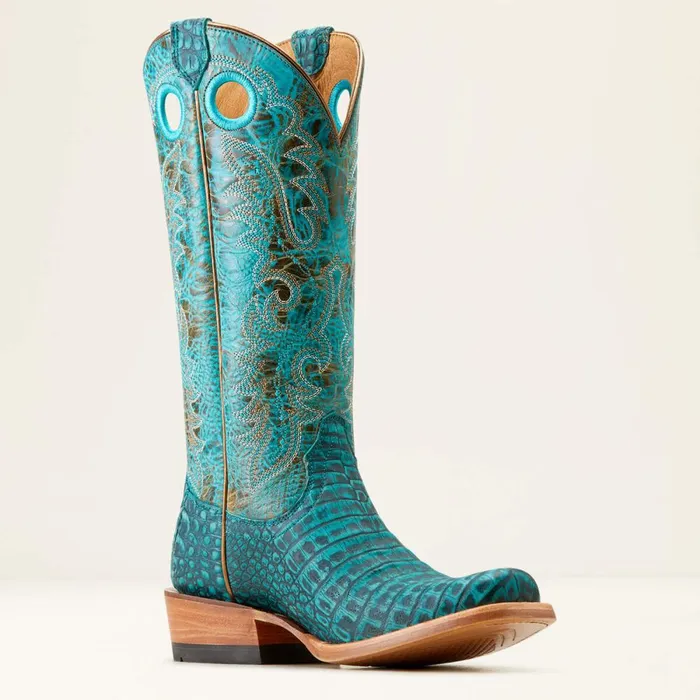 Futurity Boon Western Boot Turquoise Sueded Caiman Bellyamazonite Women Ariat Western Boots Futurity Boon Western Boot Turquoise Sueded Caiman Bellyamazonite Women Ariat Western Boots