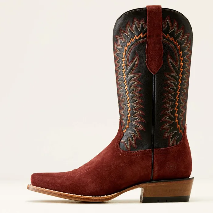 Futurity Time Cowboy Boot Mahogany Roughoutblack Men Ariat Western Boots