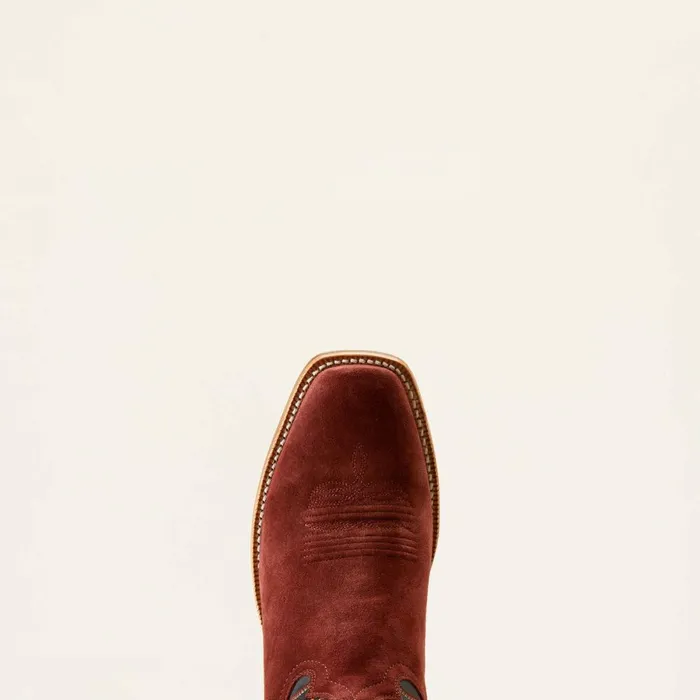 Futurity Time Cowboy Boot Mahogany Roughoutblack Men Ariat Western Boots