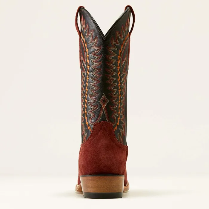 Futurity Time Cowboy Boot Mahogany Roughoutblack Men Ariat Western Boots