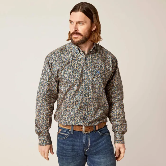 Garner Classic Fit Shirt Moonlit Ocean Men Ariat Button Down Shirts