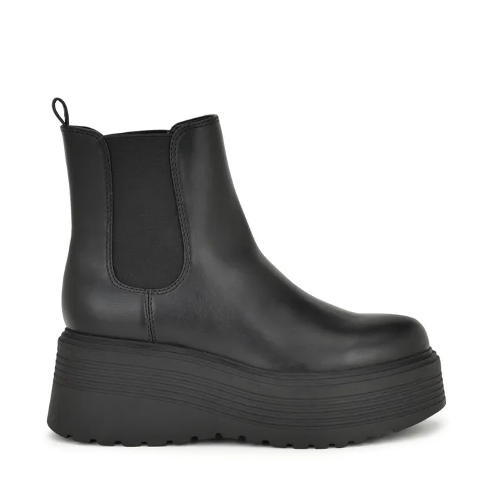 George Chelsea Platform Booties Blackblack Women Nine West Boots and Booties