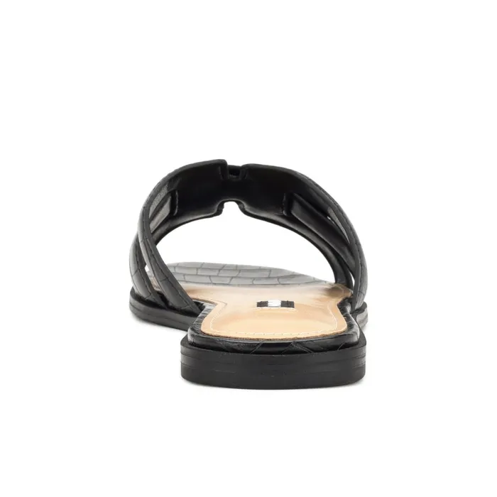 Germani Flat Slide Sandals Jet Black Women Nine West Sandals Germani Flat Slide Sandals Jet Black Women Nine West Sandals