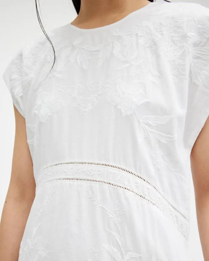 Gianna Embroidered Maxi Dress Off White Women AllSaints Dresses