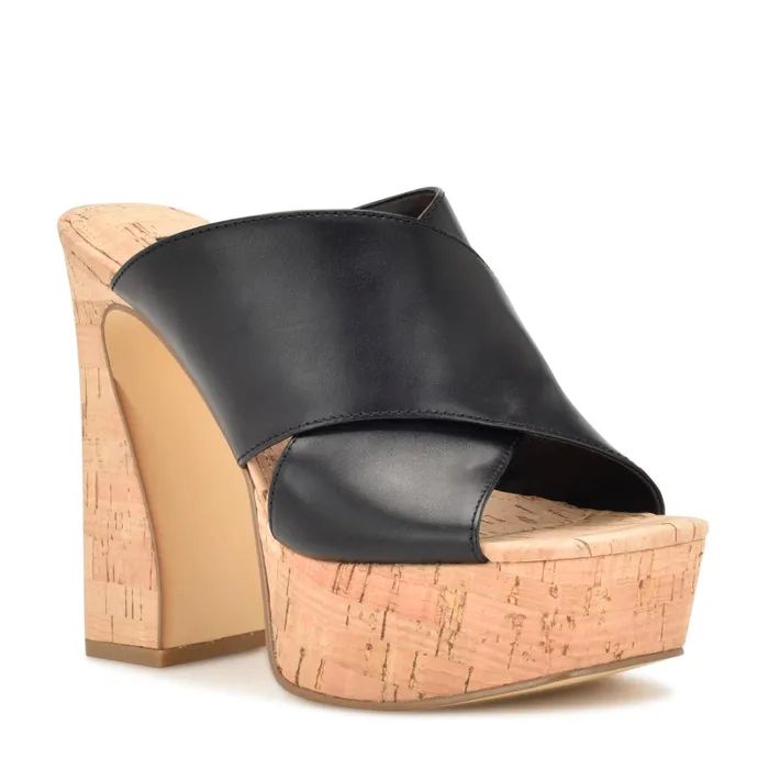 Girlz Platform Sandals Black Natural Women Nine West Sandals Girlz Platform Sandals Black Natural Women Nine West Sandals