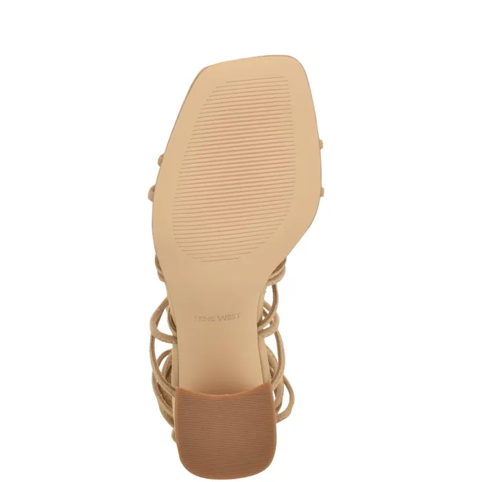 Glaven Ankle Wrap Sandals Tan Suede Women Nine West Dress Glaven Ankle Wrap Sandals Tan Suede Women Nine West Dress