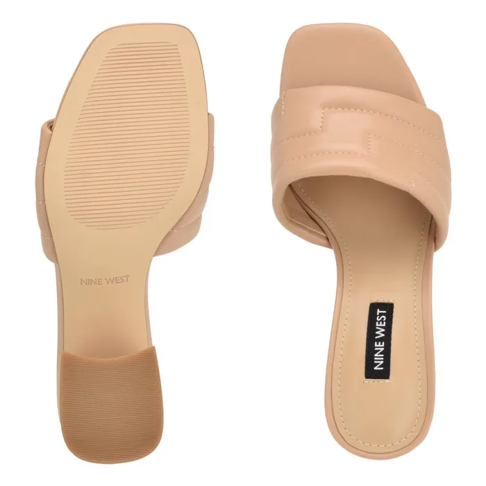 Glenra Heeled Slide Sandals Light Pink Women Nine West Dress Glenra Heeled Slide Sandals Light Pink Women Nine West Dress