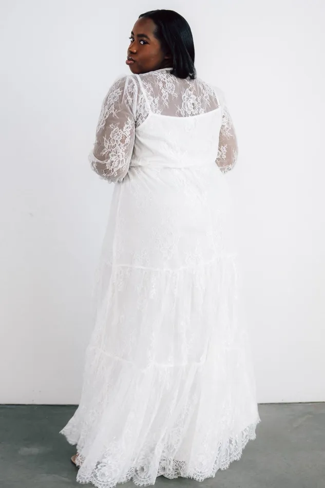 Gloria Lace Maxi Dress White Women Baltic Born Bridal