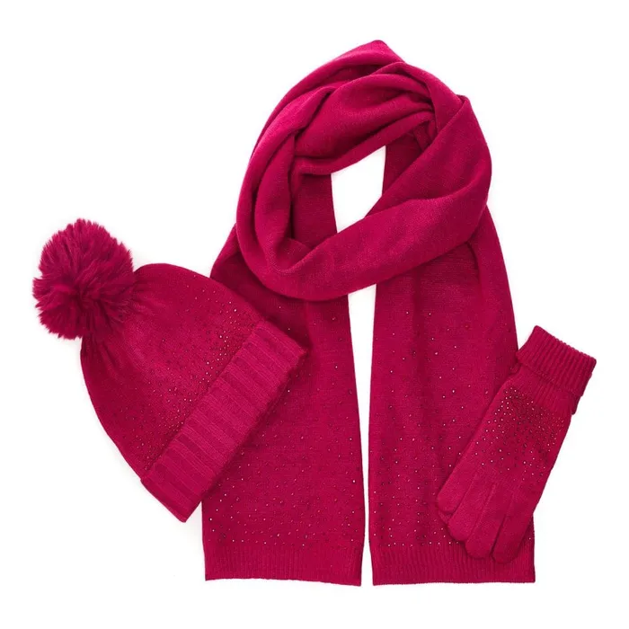 Gloves Women Moda In Pelle Praticiogiftset Pink Textile